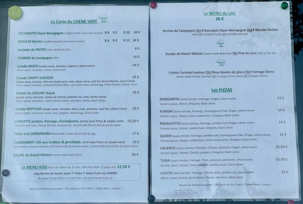Le Chêne Vert - Menu Image 1